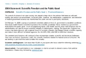 UCS 2008 Statement: Scientific Freedom and the Public Good